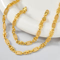 Fashionable New Horseshoe Buckle Spliced Rhinestone Elegant Necklace Emperor King Chain Clavicle Chain Gold Plated Necklace Bracelet Set