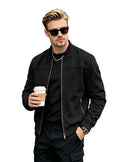 european and american ebay men's spring and autumn suede bomber jacket foreign trade motorcycle jack