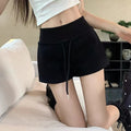 Women's Summer Sporty Trendy Drawstring Straight Leg Shorts + Pants 2026 - Black