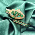 2023 New Bestseller Rhinestone Snake Bangle Watch Snake Shape Bracelet Quartz Open End Watch Cross-Border Hot Sale