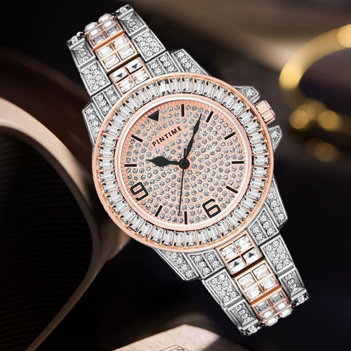 PINTIME / Item Time 2021 Year New Men Export Watch Full Diamond Height Precious Fashionable Mens Watch Source Factory