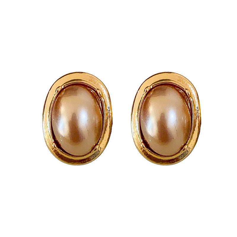 French Vintage Geometric Pearl Drop Earrings - view 5