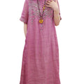 Ethnic Retro Embroidered Dress, Plus Size Chinese Style
