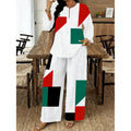 Women's Ethnic Long Sleeve Lace Trim Set 2026 | 2 Piece Outfit Set - White