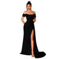 Women's Off-Shoulder Strapless Sequin Mermaid Slim Fit Slimming Evening Gown ...