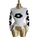 Cross Pendant Distressed Fringe Knit Pullover Sweater, Dark Style