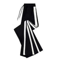 Summer Casual Fashion Patchwork Lightweight Elastic Straight Leg Wide Leg Pants + Pants