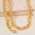 Wholesale Copper Gold Plated Necklace Thick Large Heavy Men Cuban Chain Piece Necklace Bracelet Set Western Trendy Jewelry Item