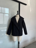 Women's Spring-Summer Elegant Stand Collar Loose Cropped Jacket 2026 - Black