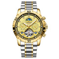 POEDAGAR Men Mechanical Watch Self-Winding Waterproof Multifunction Glow Watch Men Live Export Bestseller Watch