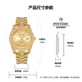 Export Cross-Border Hit Mens Watch Fashionable Formal High-End Waterproof Rhinestone Steel Band Quartz Watch Men Factory Direct