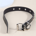 Western New Rock Punk Fashionable Clean Five-Point Star Black PU Leather Personality Clean Women Neck Necklace