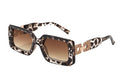 Fashionable Small-Frame Women Sunglasses 2025 New Western Square Frame Premium Street Snap Out Travel Driving Sunglasses