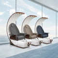 New luxury fully automatic electric foot bath chair C-shaped queen chair design SAP massage pedicure chair for