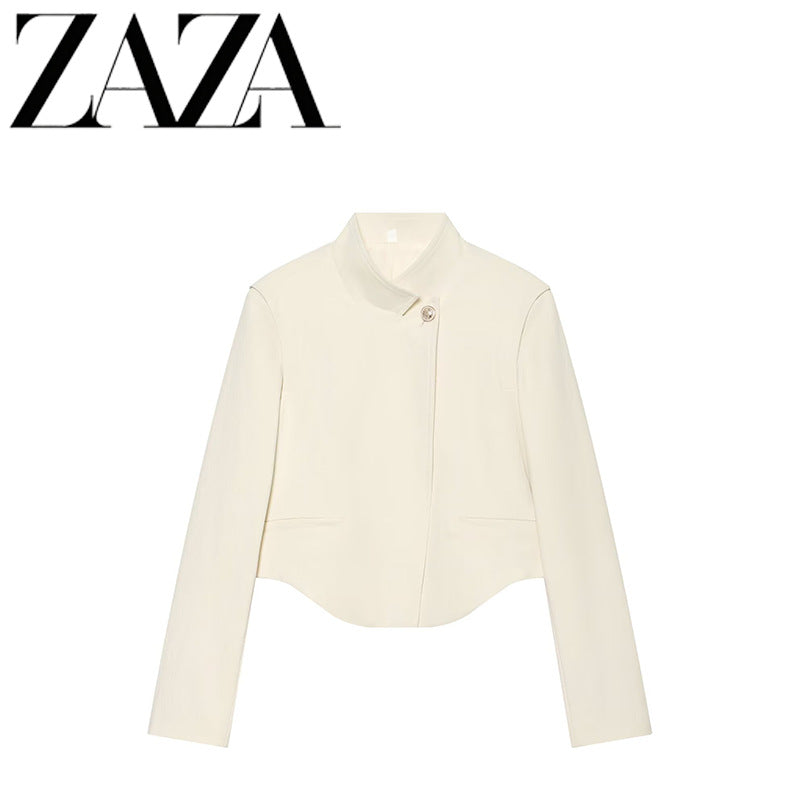 Women's Casual Fashion Cropped Blazer 2026 - Apricot