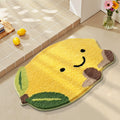 bathroom floor mat non-slip mat fruit creative flocking mat home bathroom door strong absorbent carp