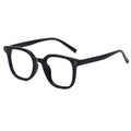 Photochromic Anti-Blue-Light With Rx Student Finish Item Glasses Trendy Influencer Premium Slender Bare Face Black Frame Prescription Glasses