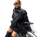 Women's Retro Stand Collar Loose Cropped Jacket 2026 | Trendy Jacket - Black
