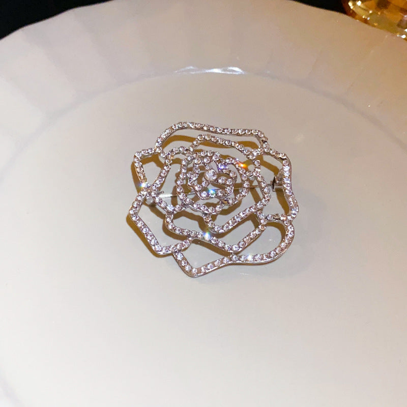 Rhinestone Butterfly Pearl Brooch - view 12