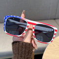 Overseas Amazon Retro Stud Sunglasses Men Fashionable Flag Sunglasses Resin Fabric Sun-Proof Sunshade Sunglasses