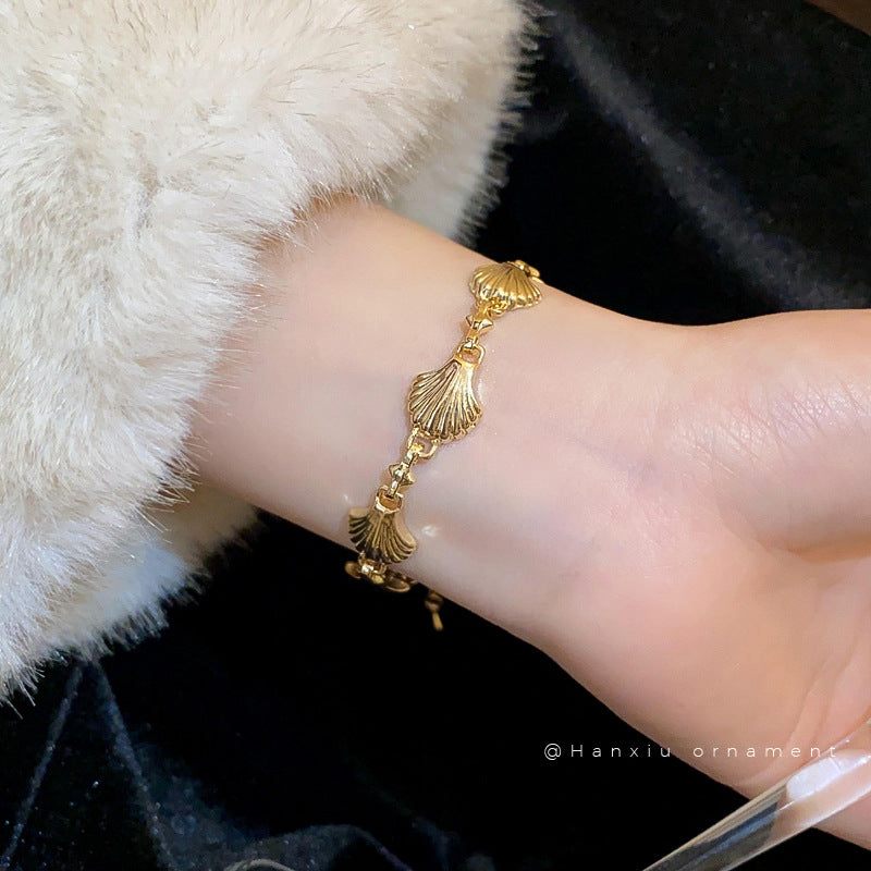 Vintage Enamel Color-Block Flower Bracelet - view 3