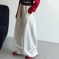 Girls' Contrast Waistband Wide-Leg Track Pants