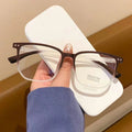 Wood Grain Prescription Photochromic Glasses Retro Anti-Blue Plano Men Overseas Big Face Slender Glasses Product Prescription Sunglasses
