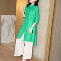 Summer Ethnic Fashion Plus Size Tencel Linen Cotton Loose Long Wide Leg Pants + Shirt 2-Piece Set