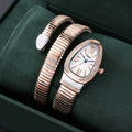 2024 New Snake Shape Bangle Watch Cross-Border Export Bestseller Factory Wholesale Women Bangle Watch Quartz Watch