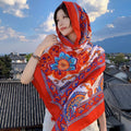 Women's Ethnic Shawl + Cape 2026 - Red