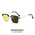 Retro Square Men Browline Frame UV-Proof Sunglasses Day/Night Driving Photochromic Night Vision Goggles