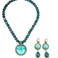 Vintage Moen Smiley Necklace Retro Elegant Versatile Accessory Set Rhinestone Crystal Relief Necklace