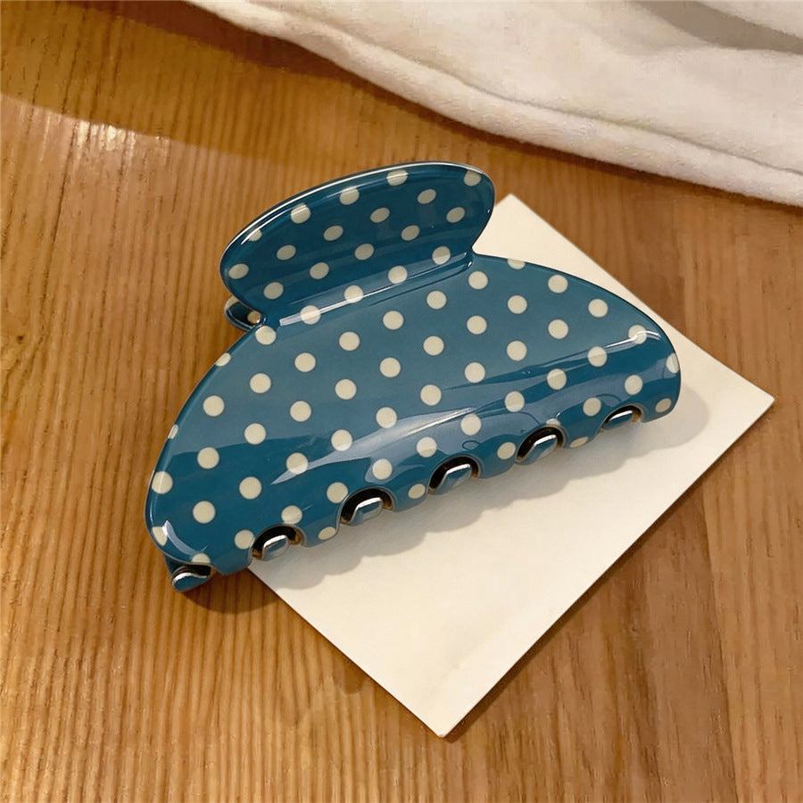 Korean Polka Dot Acrylic Hair Claw Clip - view 8
