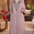 Plus Size Heavy Embroidery Loose Slimming Long Dress