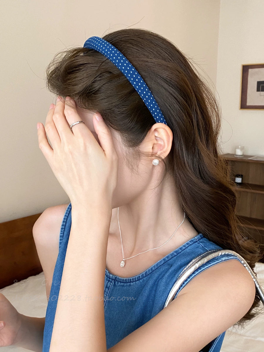 Korean Polka Dot Fabric Headband - view 8