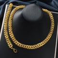 Western Export Fashionable Jewelry Press Pattern Round Band Mutual Clasp Chain Necklace Bracelet Set Hip-Hop Punk