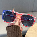 Overseas Amazon Retro Stud Sunglasses Men Fashionable Flag Sunglasses Resin Fabric Sun-Proof Sunshade Sunglasses