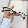 Wood Grain Prescription Photochromic Glasses Retro Anti-Blue Plano Men Overseas Big Face Slender Glasses Product Prescription Sunglasses