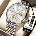 Swiss Brand Trendy Multifunction Mens Watch Waterproof Glow Quartz Watch Live Export Bestseller Drop Ship