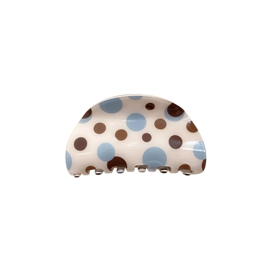 Korean Polka Dot Acrylic Hair Claw Clip - view 5