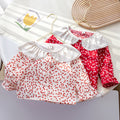 Girls' Lace Trim Printed Shirt - Spring/Fall