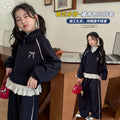 Girls' Lace Trim Base Layer & Half Zip Hoodie Set - Sports