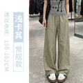 american quick-drying overalls for women 2026 summer thin loose high-waist casual wide-leg sports pa