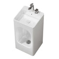 Liangle pedestal basin double-hole washstand basin ceramic household mop pool washstand basin one-piece hand wash basin