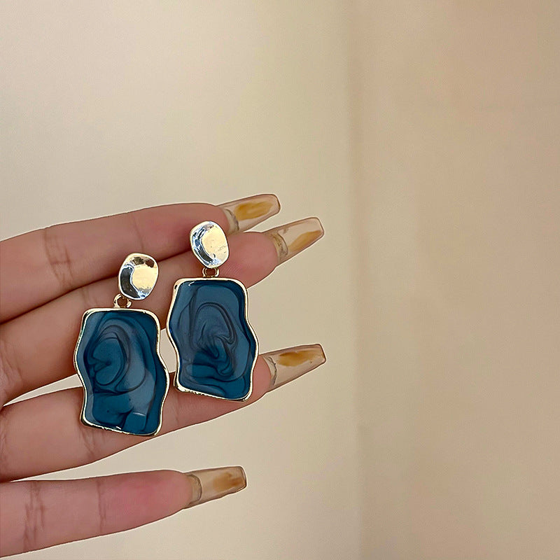 Heart and Flower Geometric Statement Earrings - view 7
