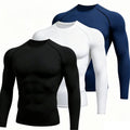 european size tight-fitting long-sleeved men's sports running sports training basketball bottoming t