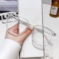 Korean Anti-Blue-Light Photochromic Glasses Women Influencer Big Frame Stylish Prescription Glasses Frame Bare Face Slender Plano