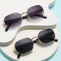 Retro Hot Girl Polygon Sunglasses Small-Frame Wide UV-Proof Women Sunglasses Influencer Personality Fashionable Glasses