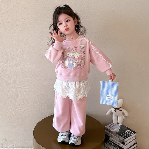 Girls' Casual Hoodie 2-Piece Set