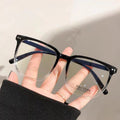 Anti-Blue Plano Glasses Live Women Trendy Style TikTok Men's Unisex Student Big Frame Slender Finish Item Prescription Sunglasses Square Frame